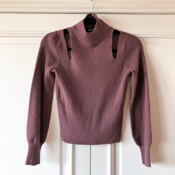 Slash Shoulder Mock Neck Sweater NEW WITH TAGS - Size XXS - Picture 3 of 16
